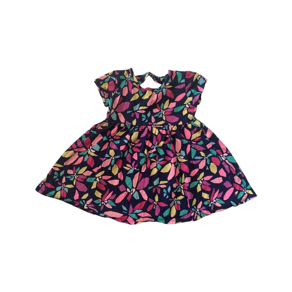 Toddler Girls Jumping Beans Skater Dress - Geometric Floral Navy